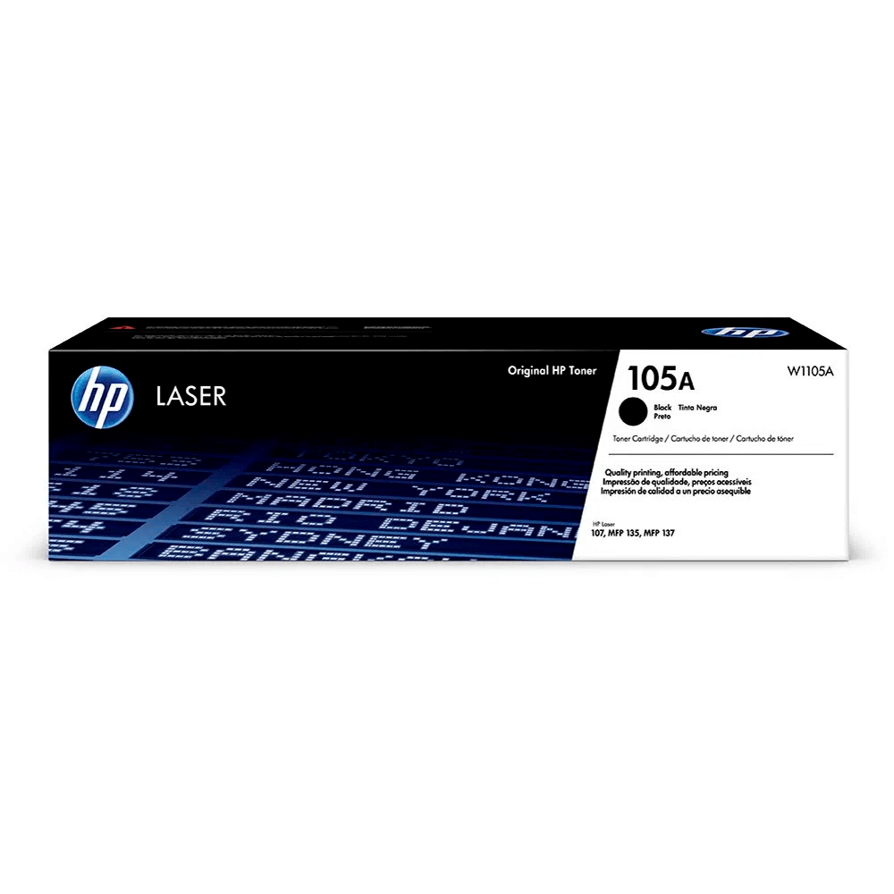 Cartucho toner para HP preto 105A W1105A HP CX 1 UN | Preto