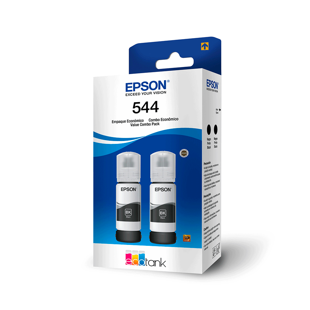 Kit 2 Garrafas Pretas Epson T544