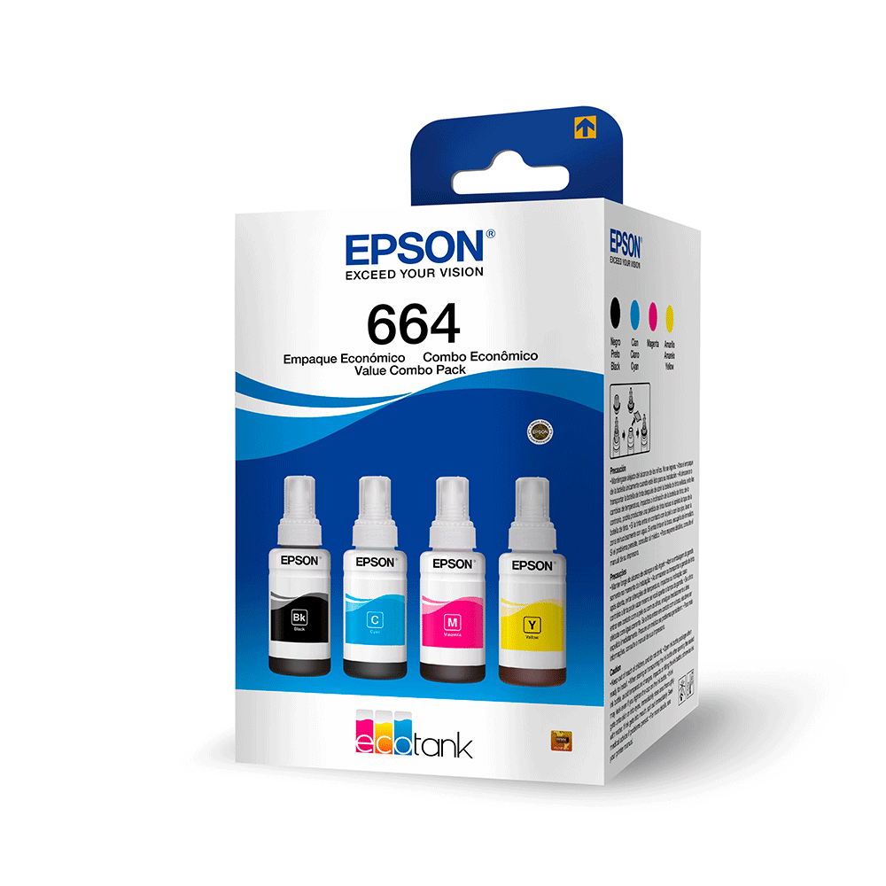 Kit Refil Epson 4 Cores T664