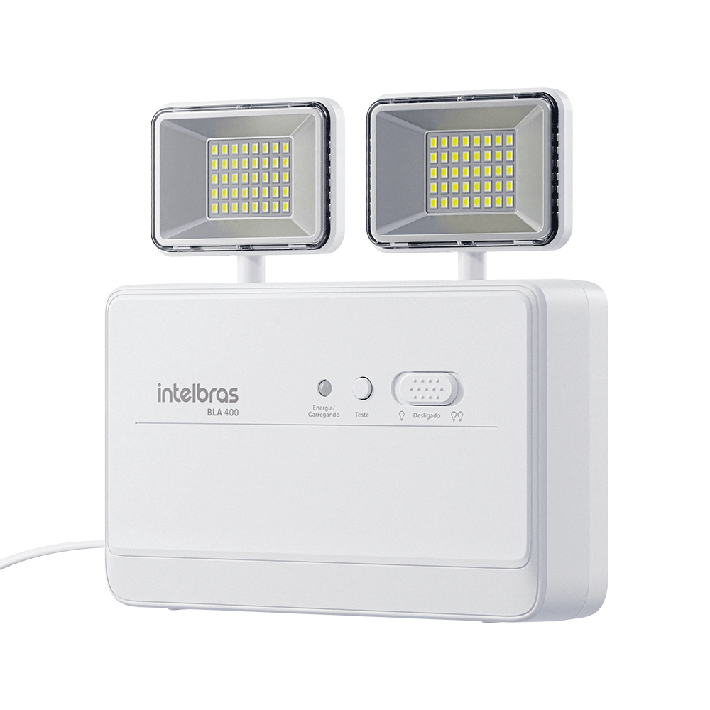 Bloco de Iluminação de Emergência Intelbras Autônomo BLA 400 | Branco