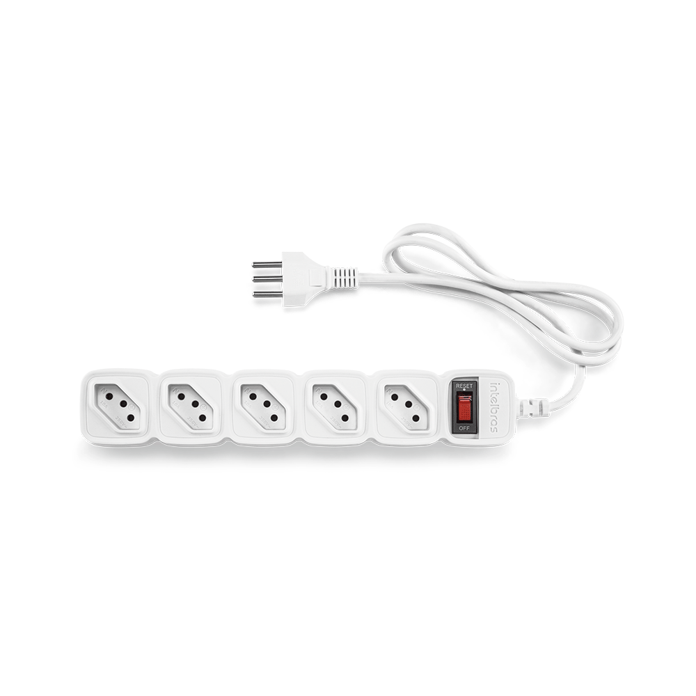 Protetor Eletrônico Intelbras 5 Tomadas - EPE 205 BR | Branco