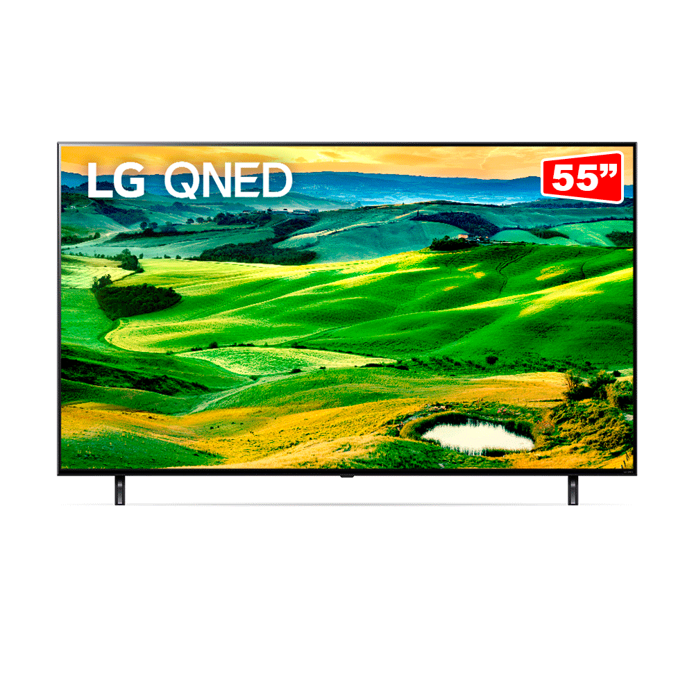 Smart TV LG 55'' 4K Quantum Dot NanoCell 55QNED80 120Hz FreeSync HDMI 2.1 ThinQAI Google Alexa | Dark Steel Silver