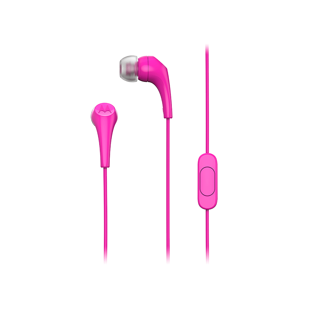 Fone De Ouvido Motorola Earbuds 2-S Com Microfone | Rosa