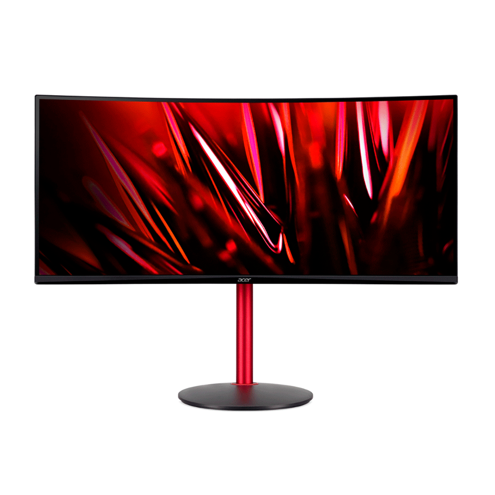 Monitor Acer Nitro 34 Zeroframe, Ultra Wide, LED VA, QHD, 165Hz, 1ms VRB, HDR, 2xHDMI, 2xDP - XZ342CU Sbmiipphx | Preto / Vermelho
