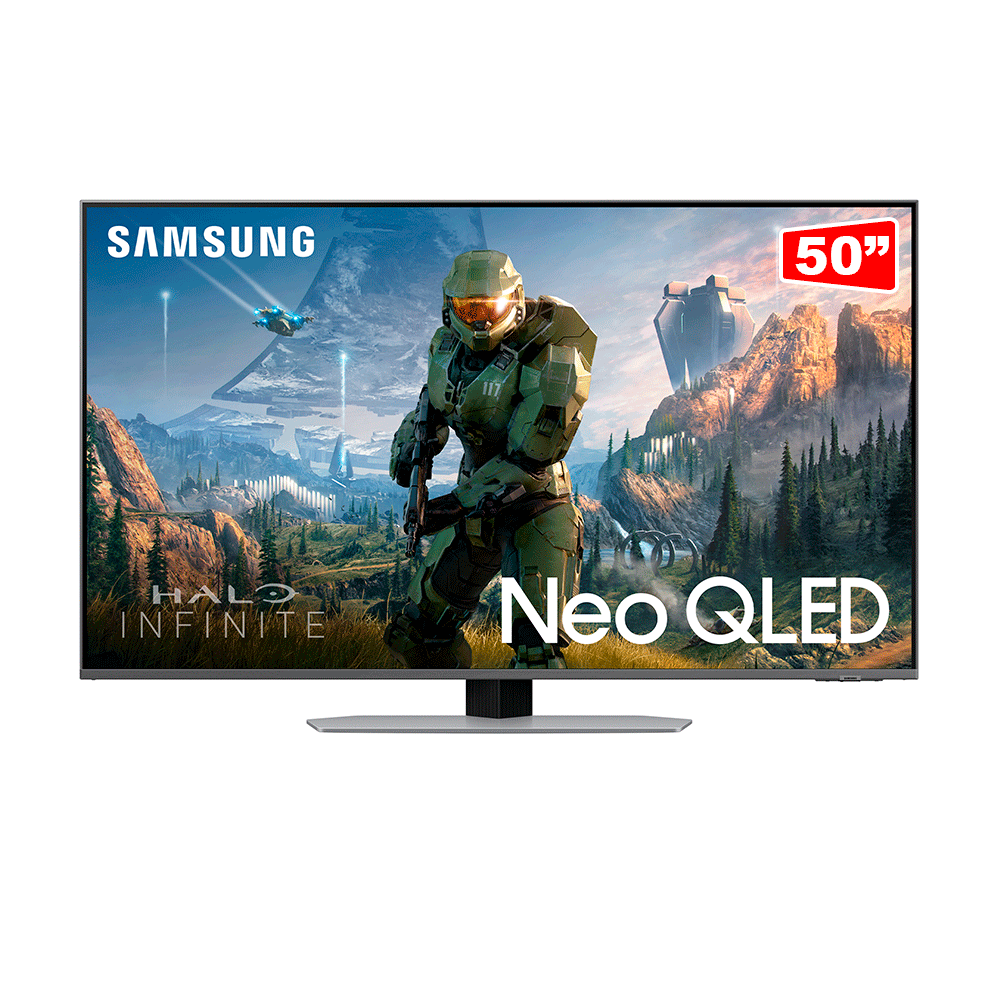 Samsung Smart Gaming TV 50" Neo QLED 4K 50QN90C, Mini LED, Painel até 144hz, Processador com IA, Tela sem limites, Design NeoSlim - | Dark Titan