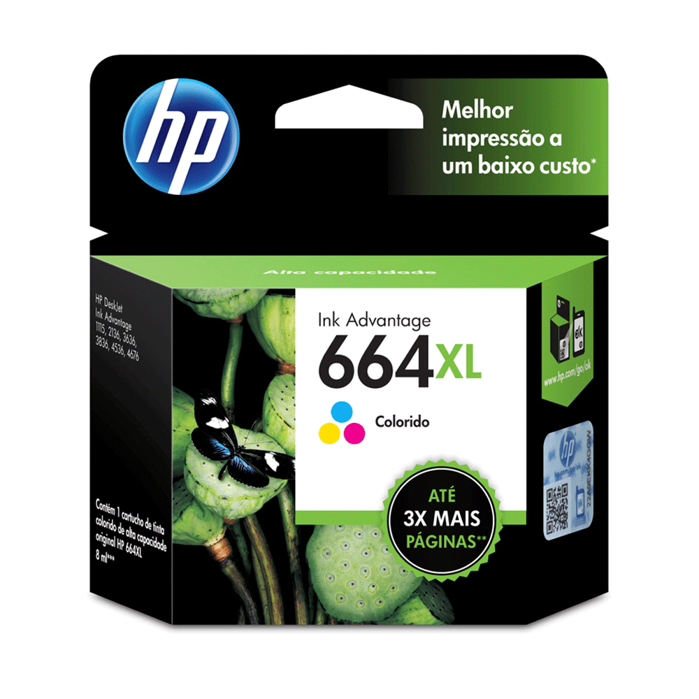 Cartucho Hp 664 Xl F6v30ab