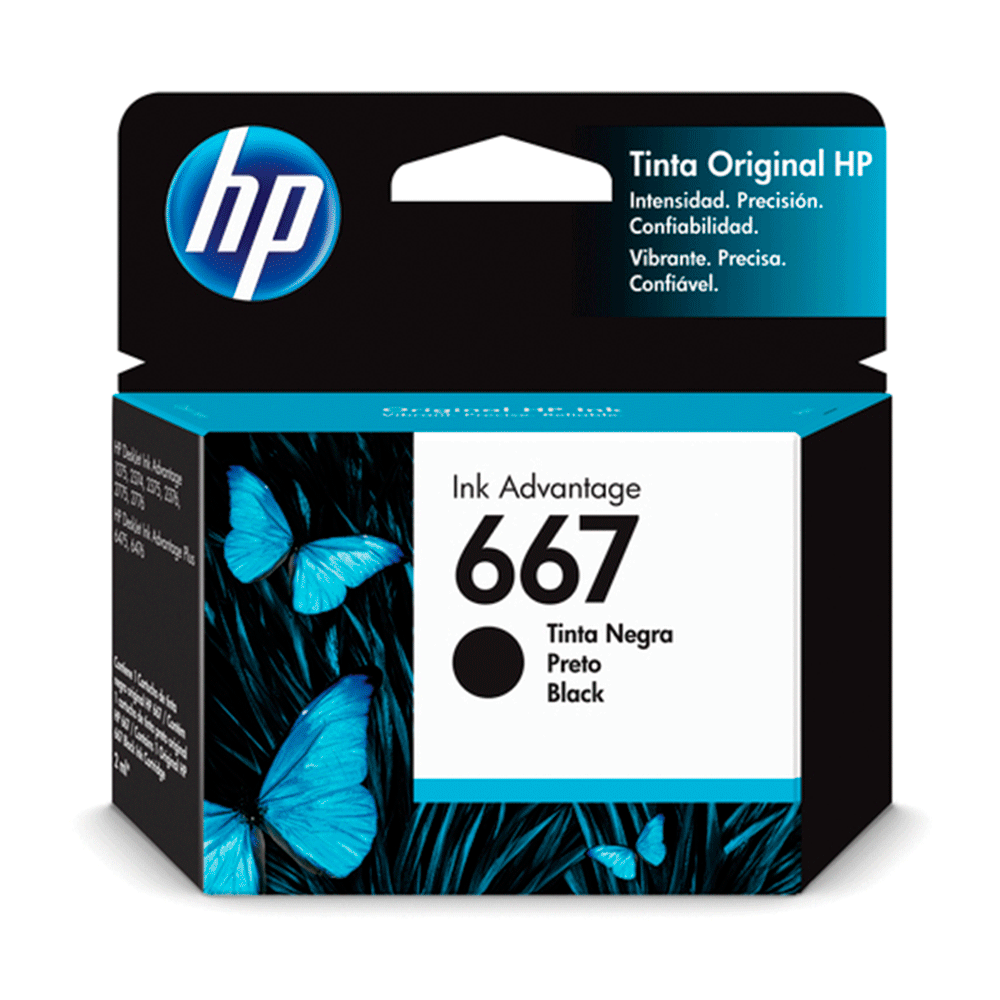 Cartucho de Tinta HP 667 Preto Advantage Original - 3YM79AL