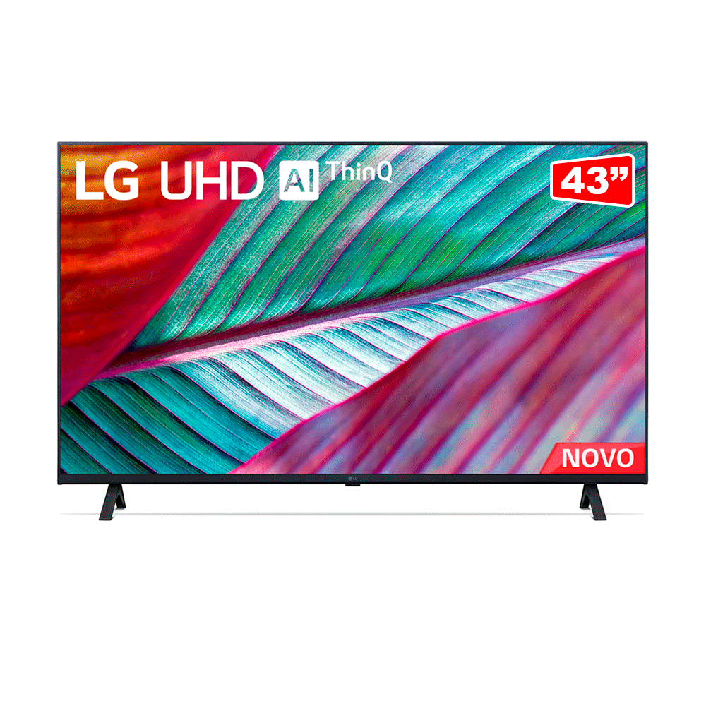 Smart TV 43" 4K LG UHD ThinQ AI 43UR7800PSA HDR Bluetooth Alexa Google Assistente Airplay2 3 HDMI