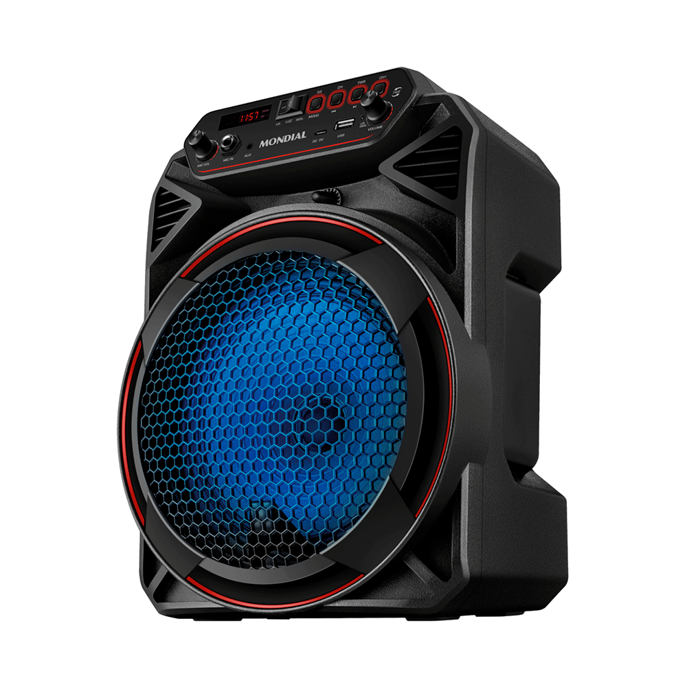 Caixa Amplificada Mondial CM-150, Bluetooth, Potência 150W, USB, Rádio FM e Função TWS | Preto