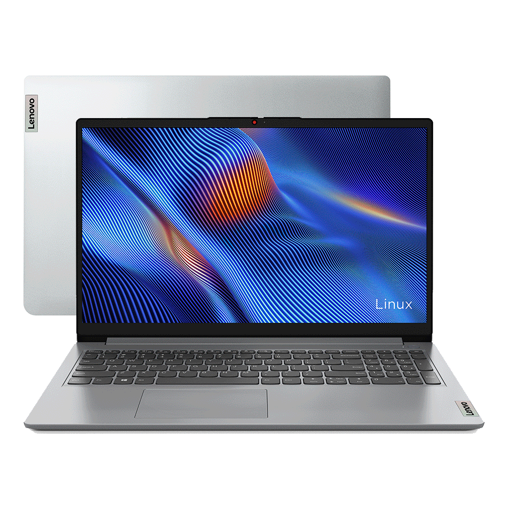 Notebook Lenovo Ultrafino IdeaPad 1 R5-7520U 8GB 256GB SSD Linux 15.6" 82X5S00100 | Cloud Grey