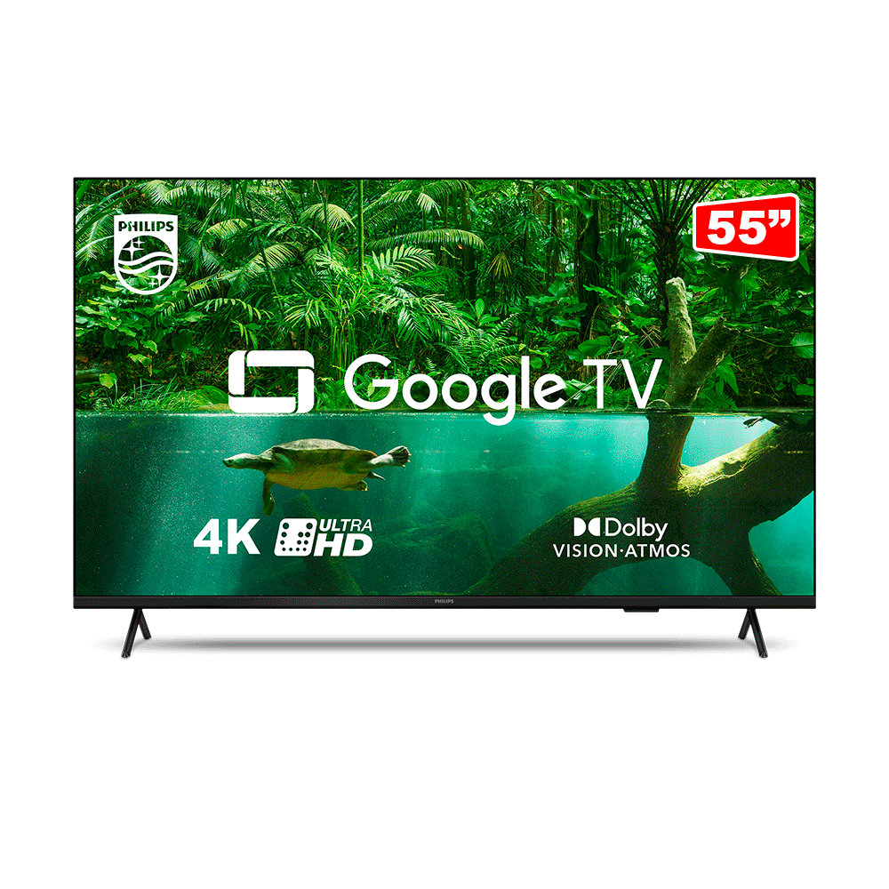 Smart TV Philips 55" DLED UHD 55PUG7408, Google TV | 55PUG7408