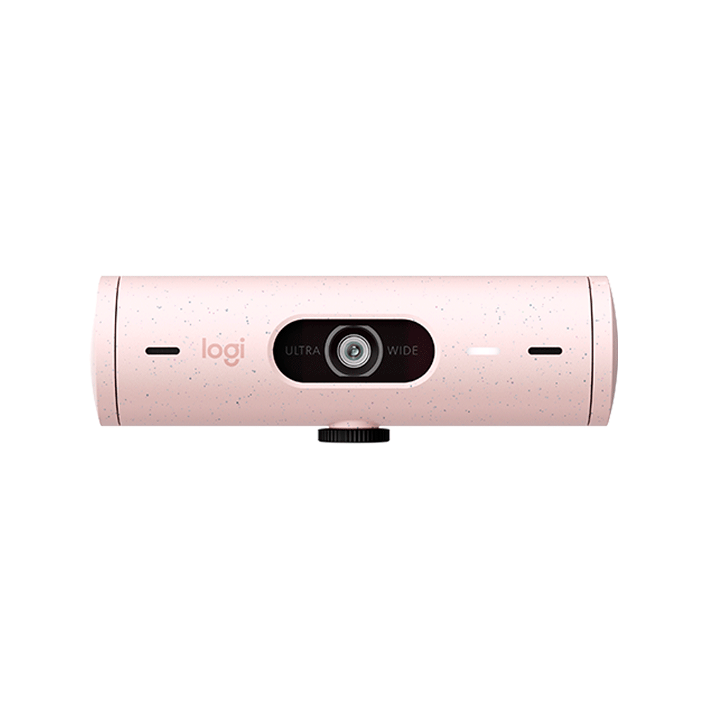 Webcam Logitech Brio 500 Full HD, 1080p, 60 FPS, USB-C, Microfone Integrado | Rosa