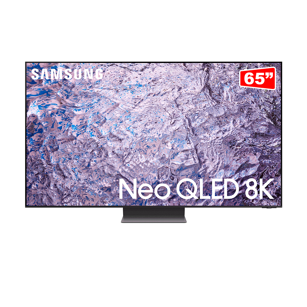 Samsung Smart TV 65" Neo QLED 8K Processador com IA, Som em Movimento, Tela sem limites, Ultrafina, Alexa Built-in, Dolby Atmos - | Preto Titan