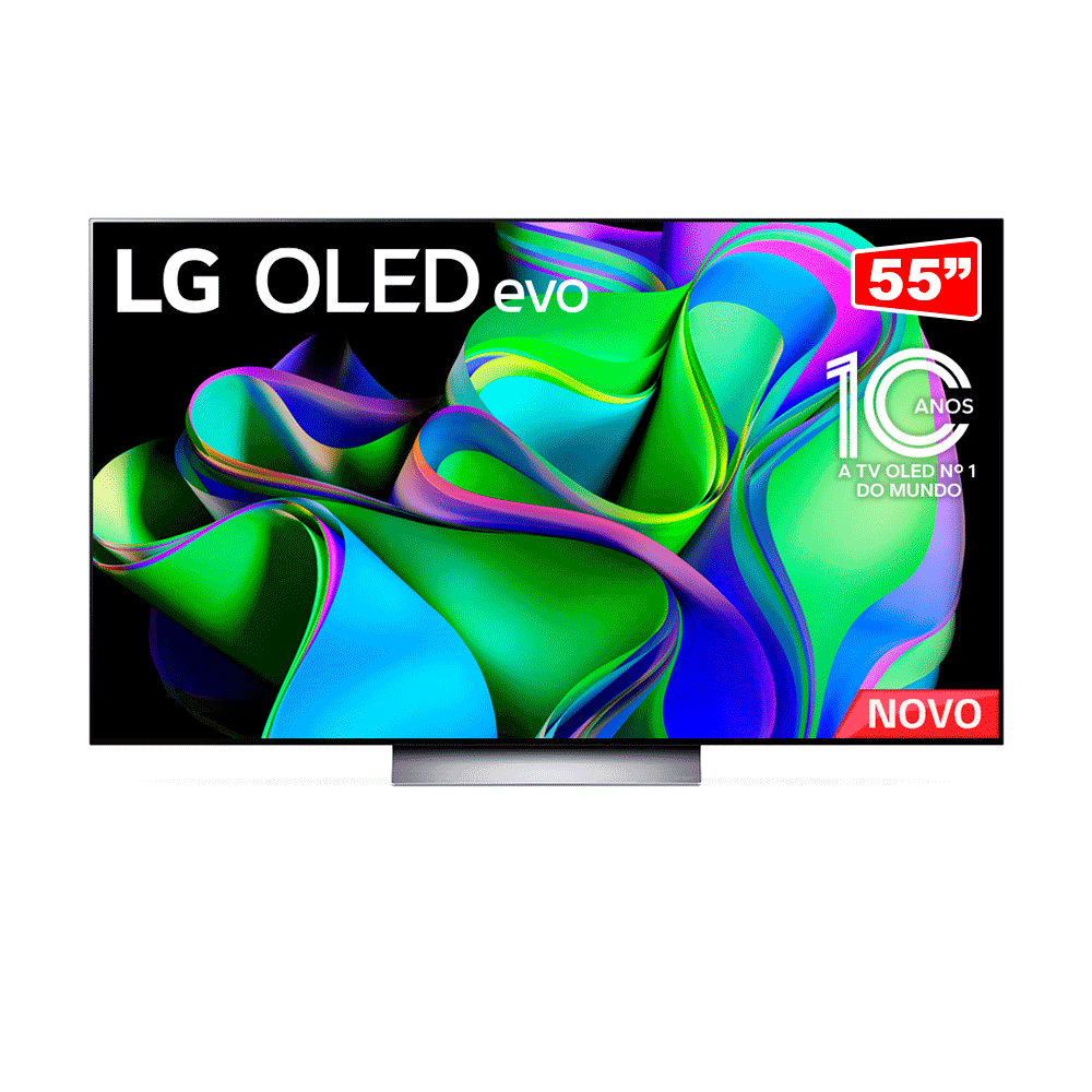 Smart TV 55" 4K LG OLED55C3PSA evo, 120Hz, FreeSync, Bluetooth, ThinQ AI, Alexa, Google | OLED55C3PSA