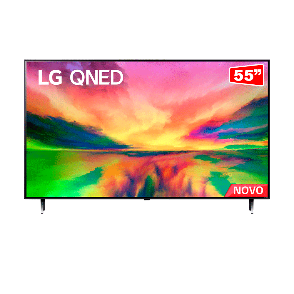 Smart TV 55" 4K LG 55QNED80SRA Quantum Dot NanoCell, 120Hz, FreeSync, ThinQ AI, Alexa, Google, 4HDMI | Ashed Blue