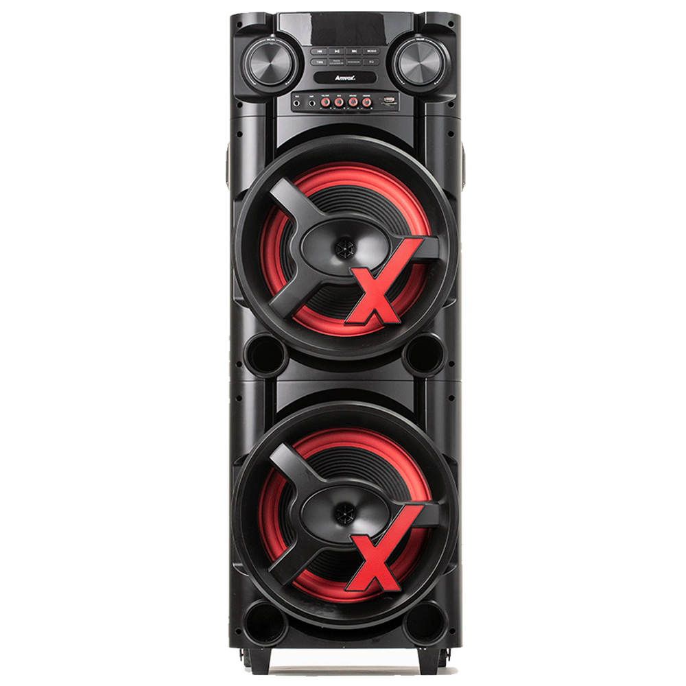 Caixa de Som Amplificada Amvox ACA 1300 NEW X, 1300W, Bluetooth | Preta