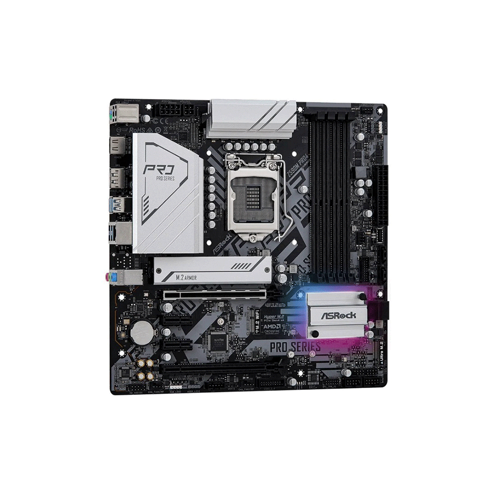 Placa Mãe Asrock Z590M Pro4, DDR4, Socket Lga1200, Intel Z590 - Z590M PRO4 M.2