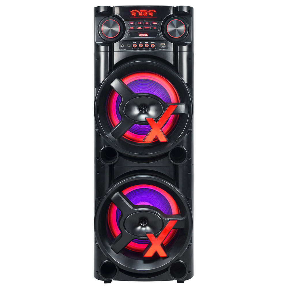 Caixa de Som Amplificada Amvox ACA 1900 New X, 1900W, Bluetooth, USB | Preta