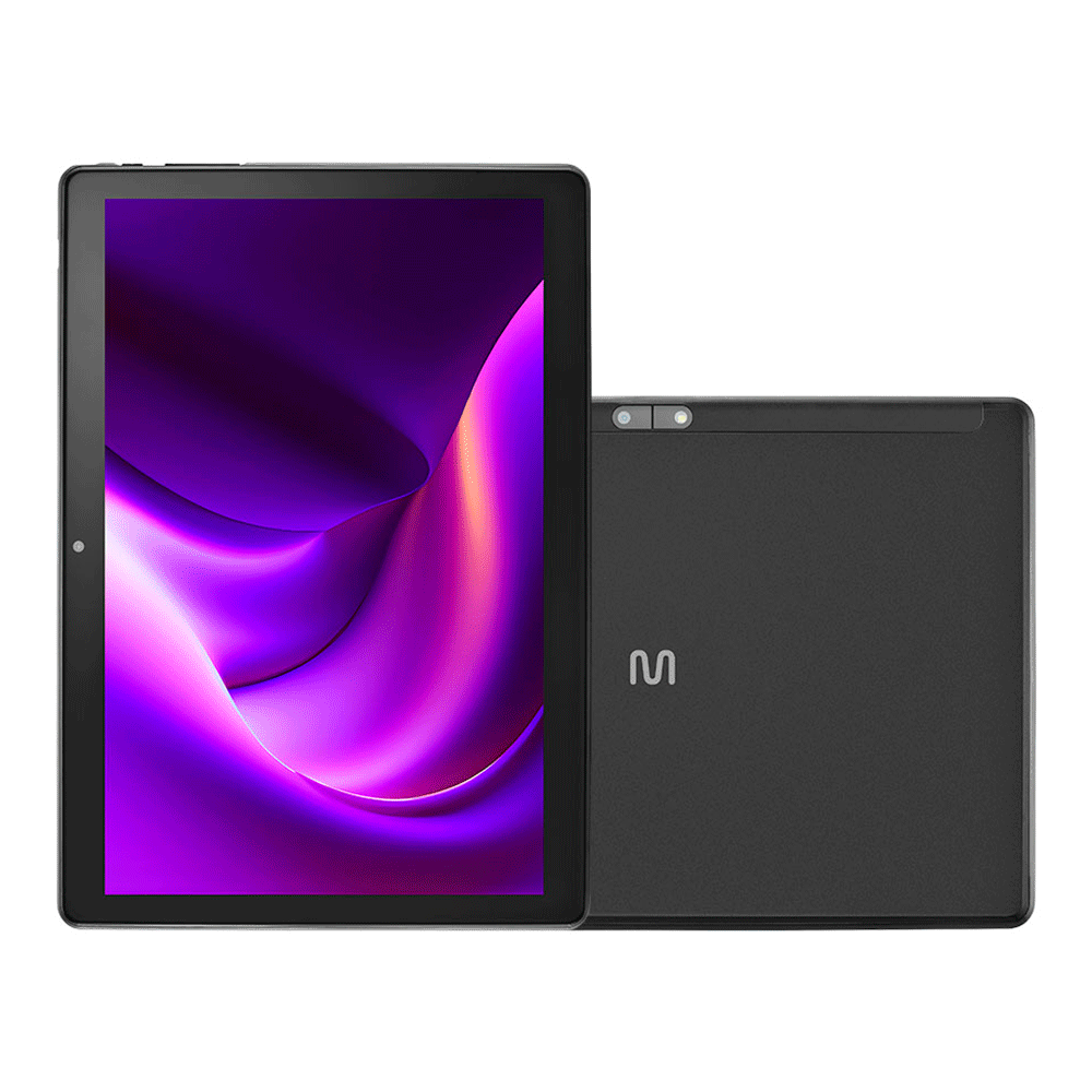 Tablet Multilaser M10 3G, 64GB, Tela 10.1", 2GB RAM, Wi-Fi, Bluetooth, Android 13, Processador Quad-Core - NB391 | Preto