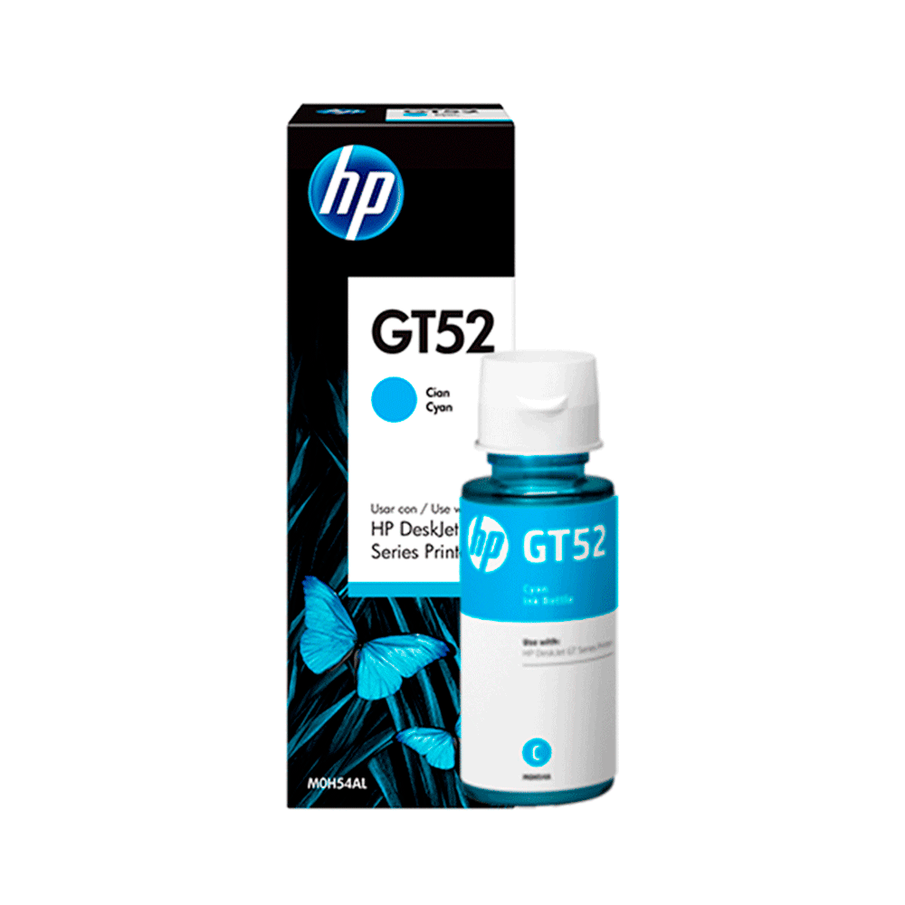 HP Garrafa de Tinta GT52 M0H54AL | Ciano