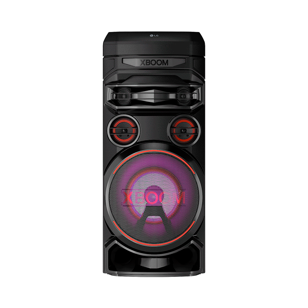 Caixa de Som Acústica LG XBOOM RNC7, Multi Bluetooth, Super Graves, Entrada de Microfone e Guitarra | Preta