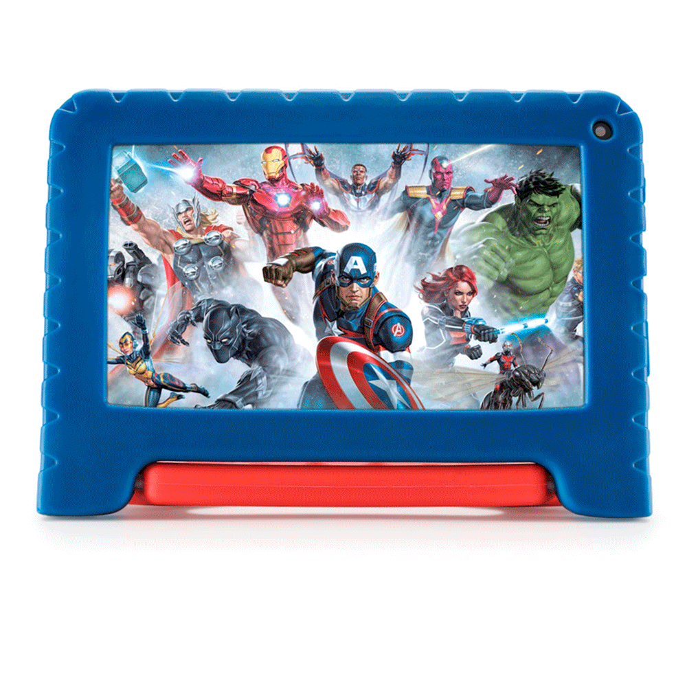 Tablet Multilaser Avengers, Tela 7, Wi-Fi, 64GB, Android 13, Processador Quad Core - NB417 | Azul
