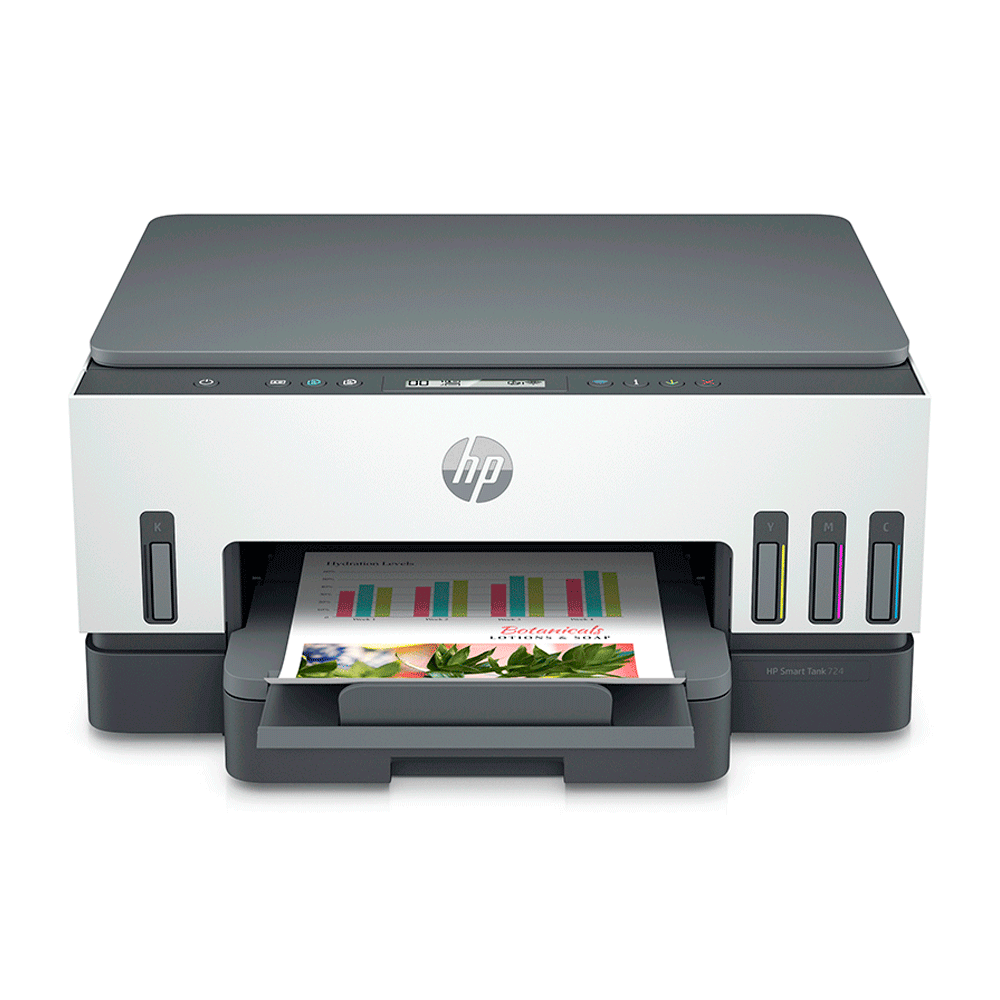 Impressora Multifuncional HP Smart Tank 724, Colorida, USB, Wi-fi, Bluetooth | Branco