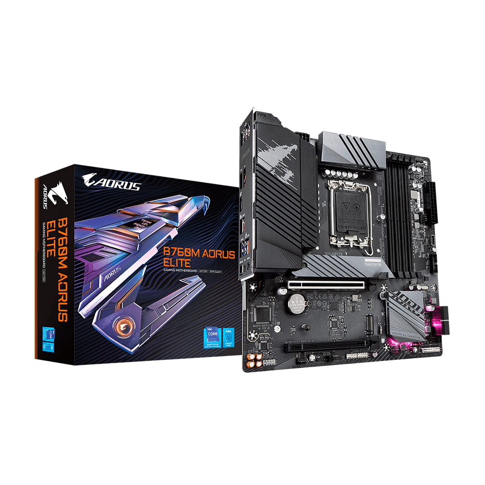 Placa Mãe Gigabyte B760M AORUS ELITE, LGA 1700, DDR5