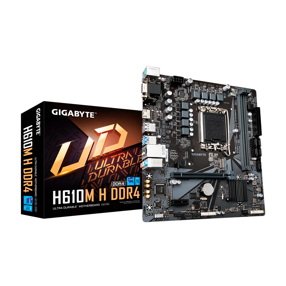 Placa Mãe Gigabyte H610M-H, LGA 1700, 2x DDR4, M.2, HDMI, D-Sub