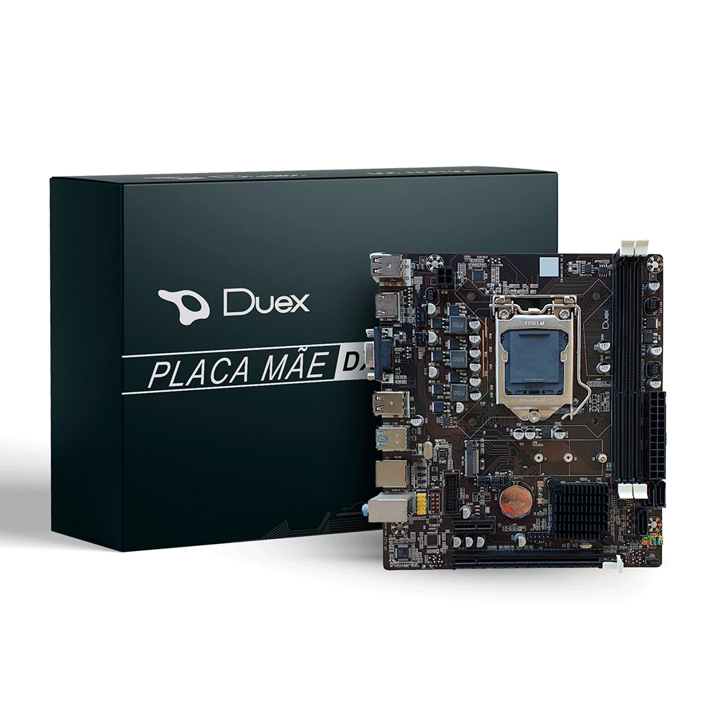 Placa Mãe Duex DX-B75ZG M2, Chipset Intel B75, LGA 1155, M-ATX, DDR3