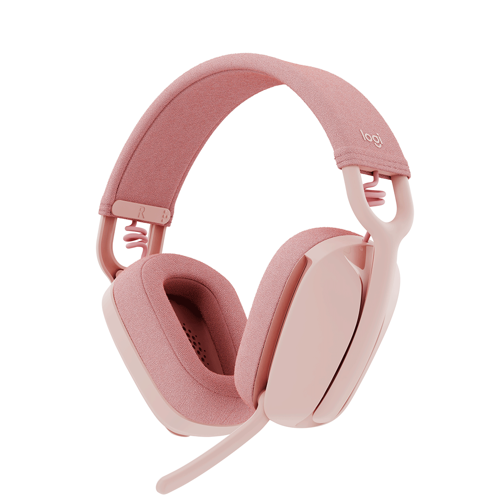 Headset Sem Fio Logitech Zone Vibe 100, Drivers 40 mm, Bluetooth | Rosa
