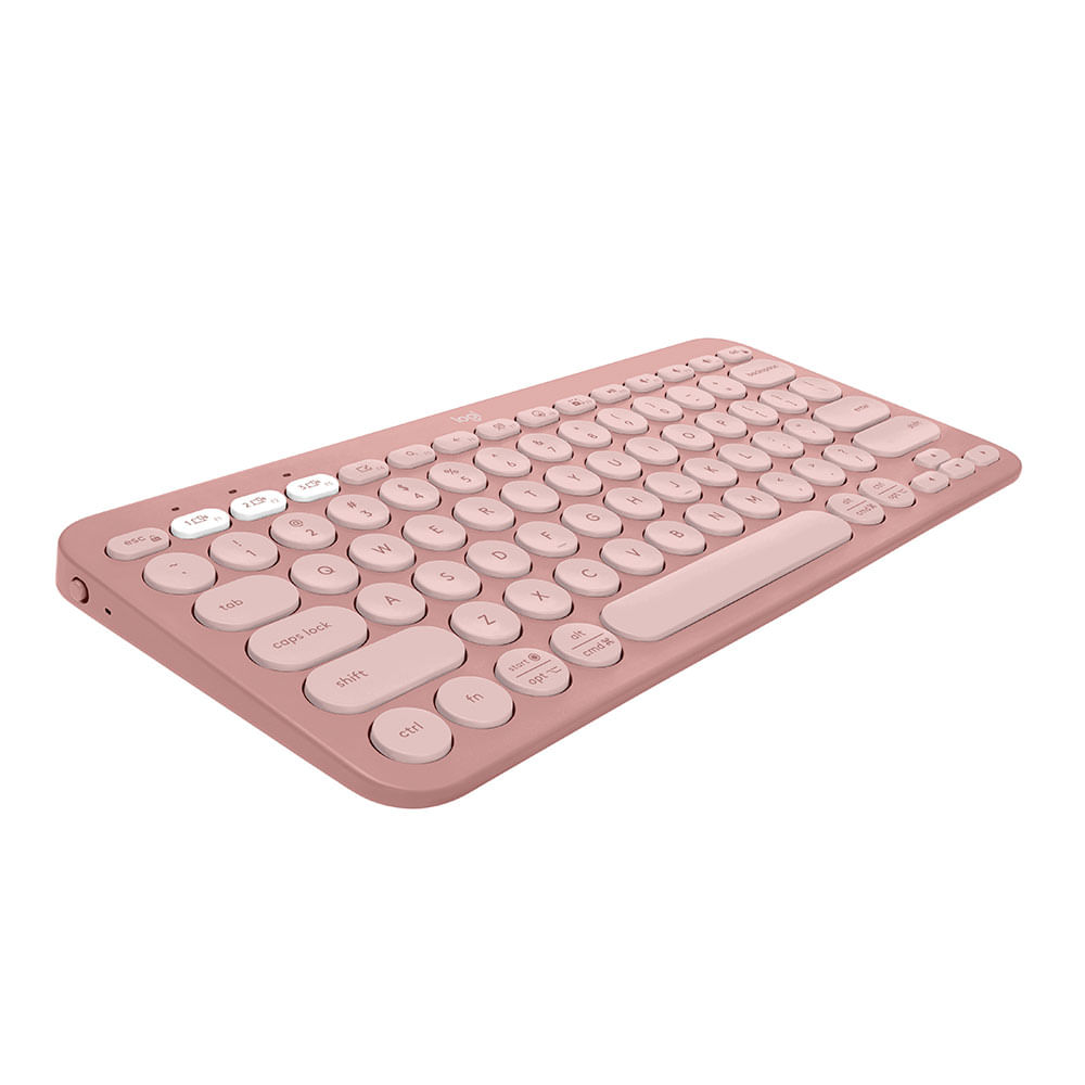 Teclado Logitech Peble Keys 2 K380S Sem Fio, Bluetooth | Rosê
