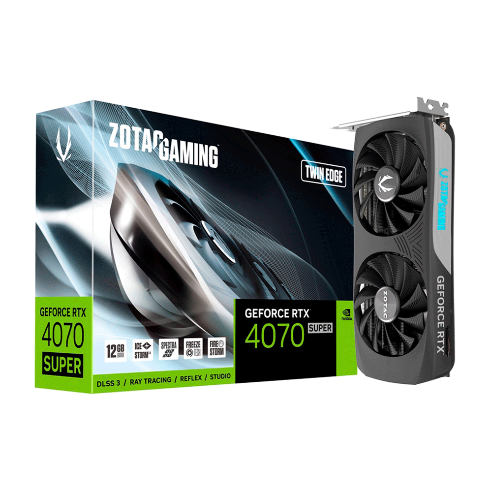 Placa de Vídeo Zotac NVIDIA GeForce RTX4070, 12GB, GDDR6, G5, 192 Bits - D40720E-10M
