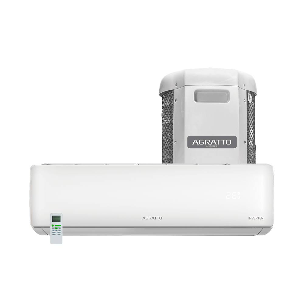 Ar-condicionado Split Hi Wall Agratto Liv Inverter Top 18.000 BTU's, Quente e Frio Gás R32, Serpentina em Cobre, Painel em LED - | Branco