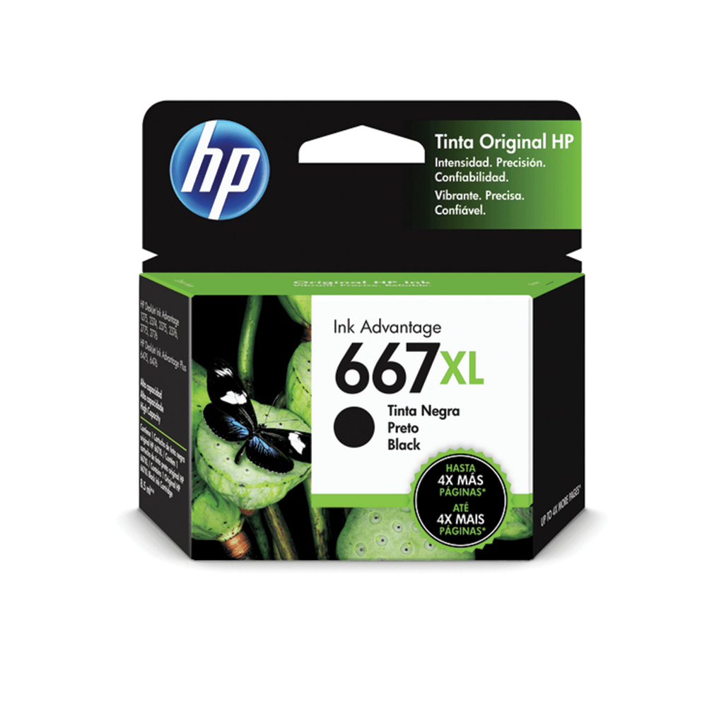 Cartucho de Tinta HP 667XL Preto Advantage Original - 3YM81AL