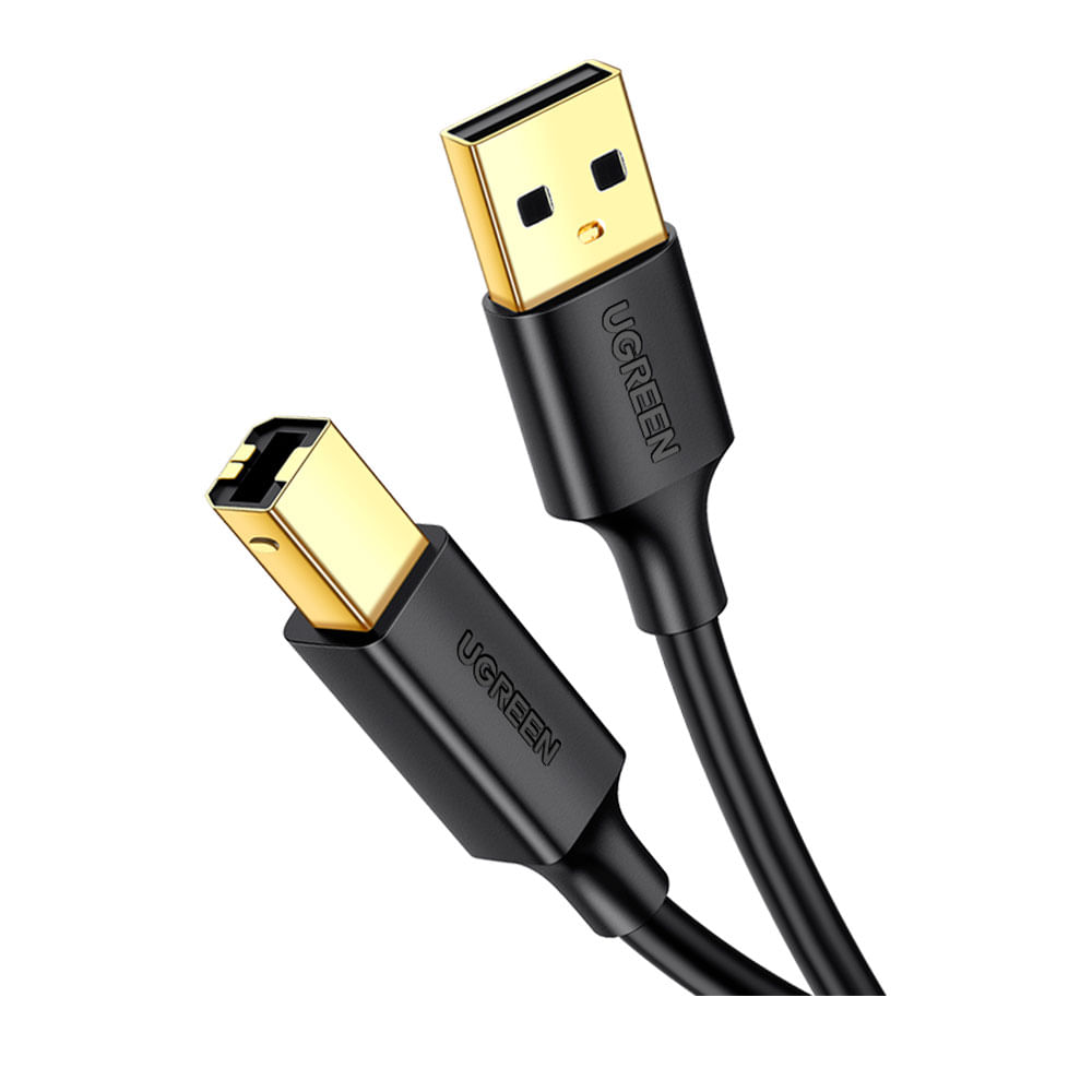 Cabo Impressora Ugreen USB-A - USB-B 2.0, US135 | Preto