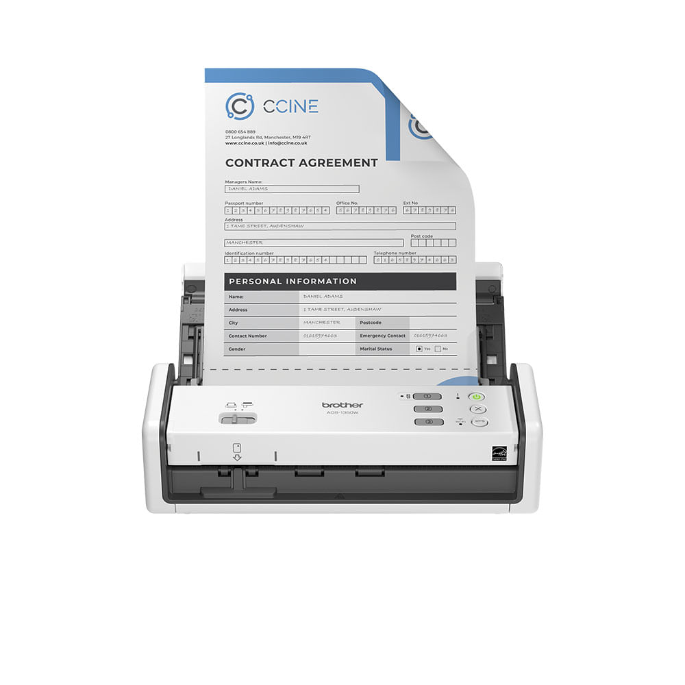 Scanner Brother ADS1350 Conexão sem fio