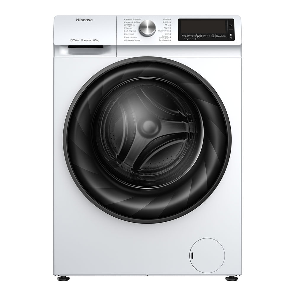 Lava e Seca Hisense Steam, 13Kg, 13 Programas de Lavagem, WD5Q13 | Branco