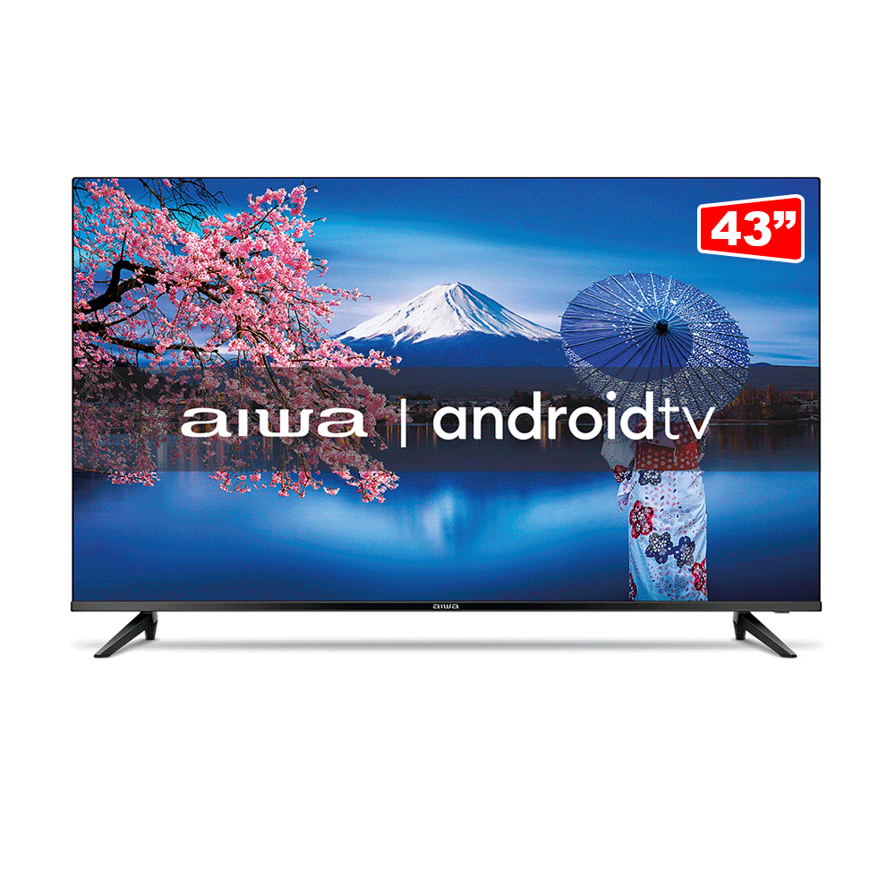 Smart TV Aiwa 43, Android, Full HD, Borda Ultrafina, HDR10, Dolby Áudio | AWS-TV-43-BL-02-A