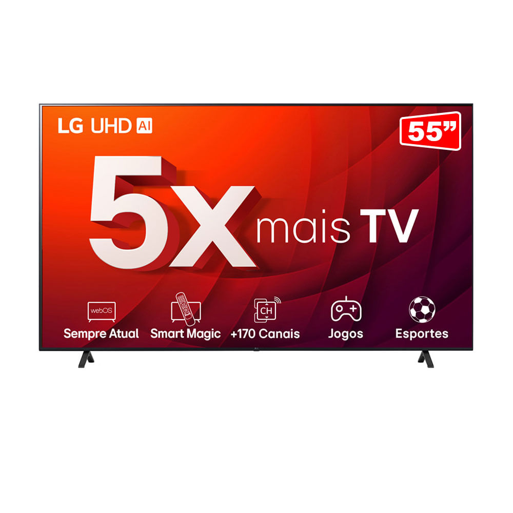 Smart TV 55" 4K LG UHD ThinQ AI 55UR8750PSA HDR Bluetooth Alexa Google Assistente Airplay2 3 HDMI | Ashed Blue