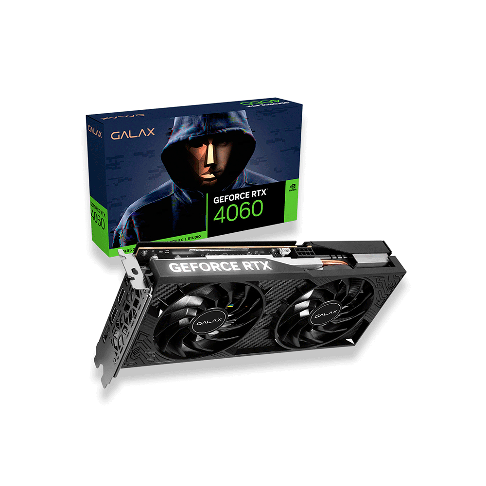 Placa de Vídeo Galax NVIDIA GeForce RTX 4060, 8GB, DLSS3, GDDR6, Ray Tracing - 46NSL8MD8LOC