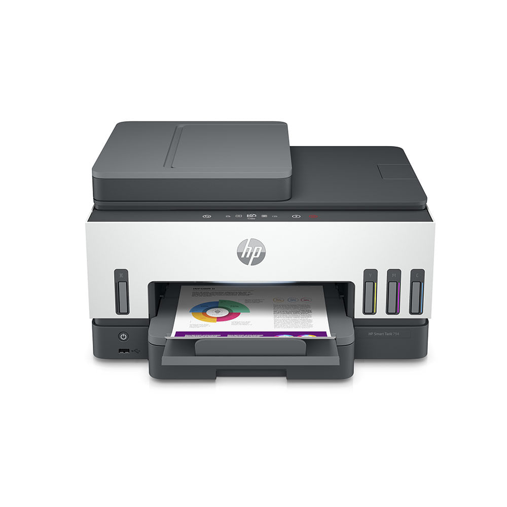 Impressora Multifuncional HP Smart Tank 794, Conexão Wi-Fi, USB | Branco / Cinza