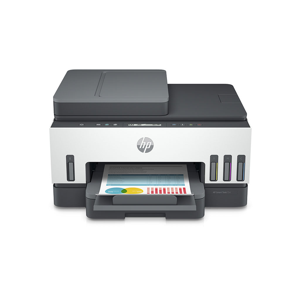 Impressora Multifuncional HP Smart Tank 754, Conexão Wi-Fi, USB | Branco / Cinza
