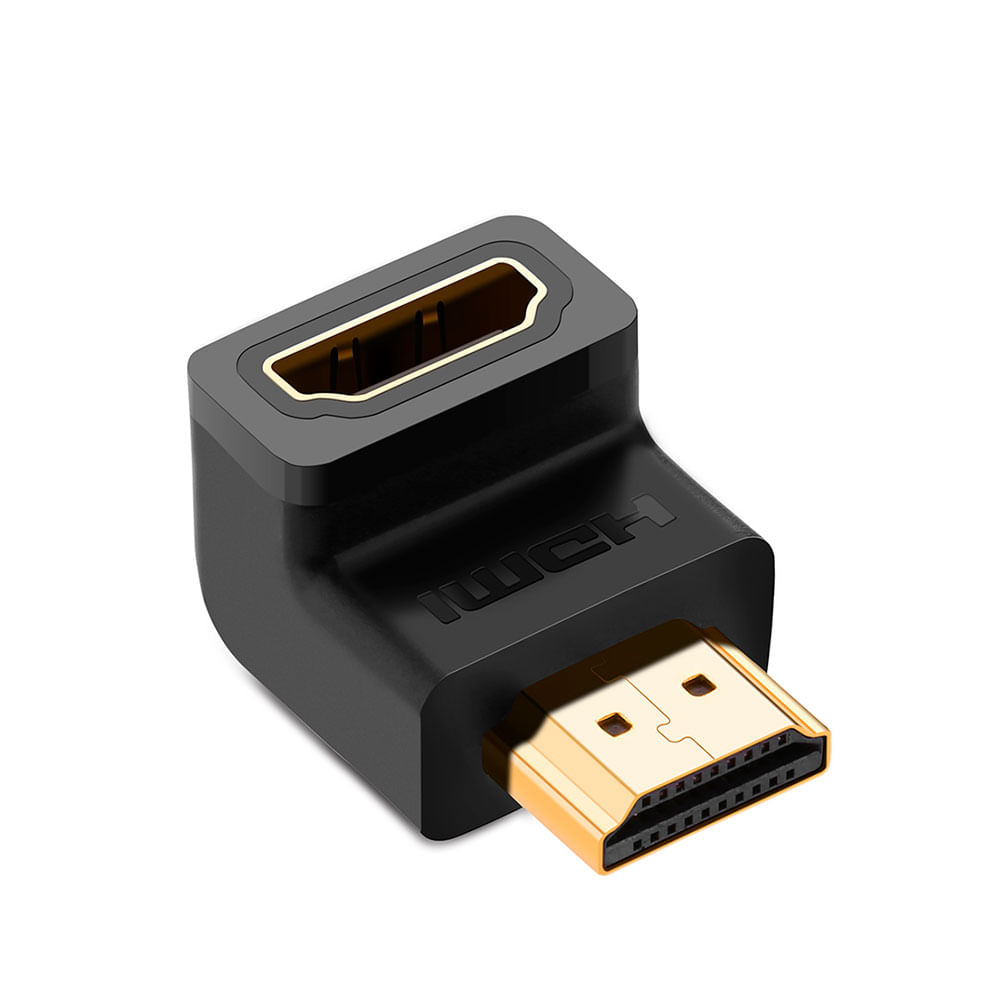 Adaptador Ugreen HDMI para HDMI F 90 graus Abaixo - HD112 | Preto