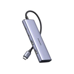 HUB Ugreen USB-C 3.0 para 2 USB-C / 2 USB-A portas - CM473 | Prata / Preto