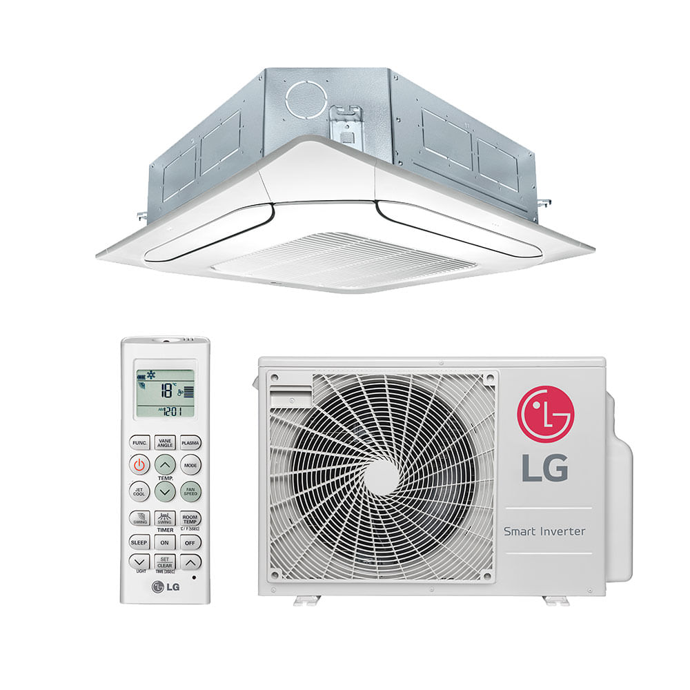 Ar condicionado LG Cassete Tropical Inverter 24.000 BTUs Quente e Frio | ATUW24GPLP1