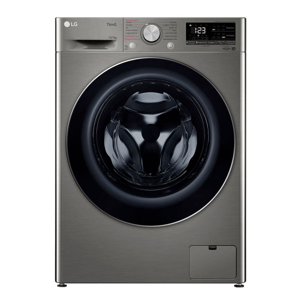 Lava e Seca Smart LG VC4 12kg Inox Look com Inteligência Artificial AIDD | CV5012PC4A