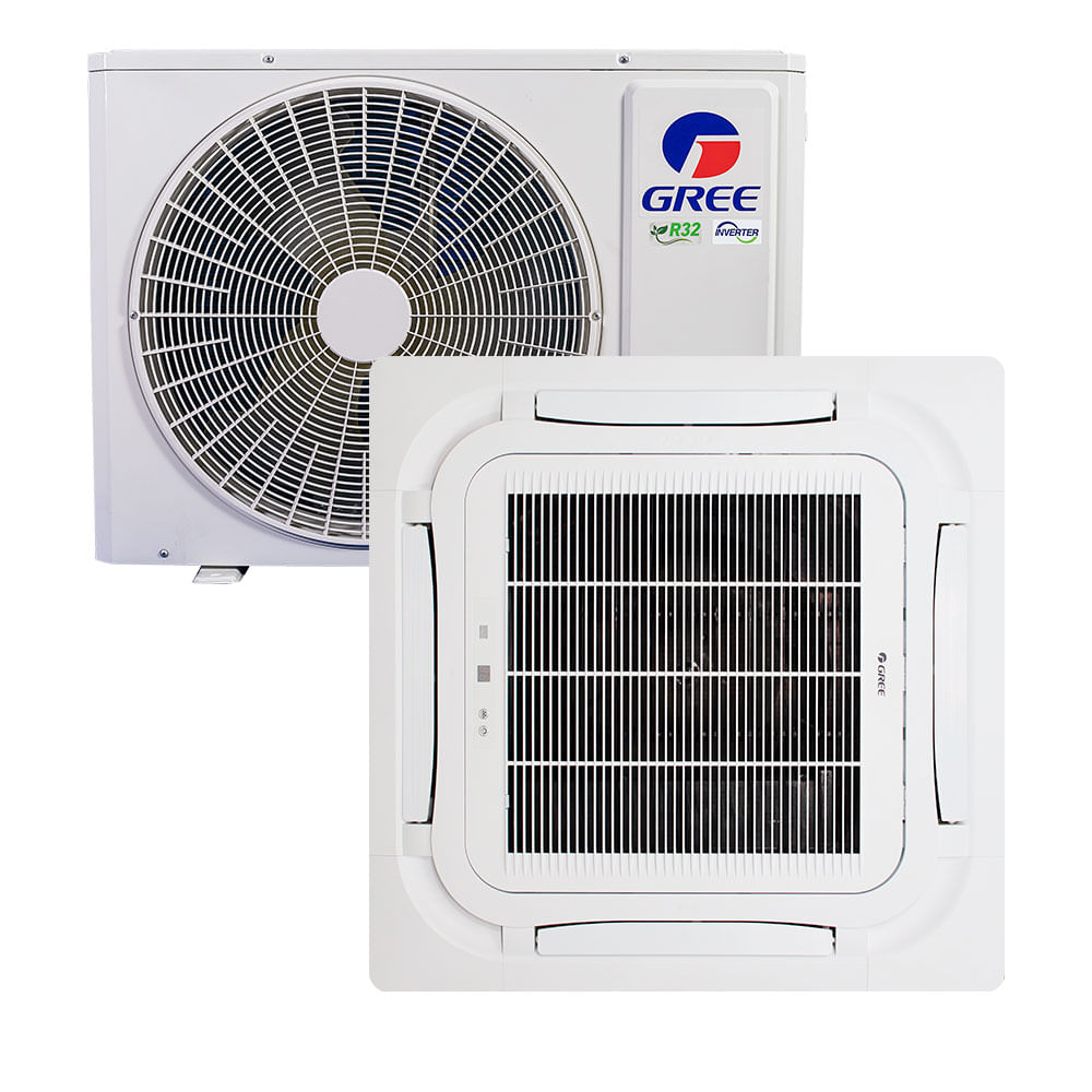 Ar-condicionado Cassete Gree G-Prime Inverter Compact 24.000 BTUs Frio- GULD24T1/A-S| Branco
