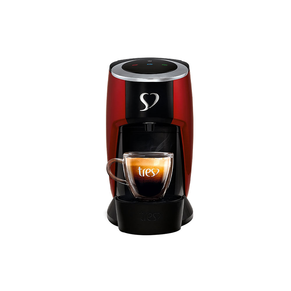 Cafeteira Espresso Três Corações Touch, Multibebidas, Automática | Vermelha