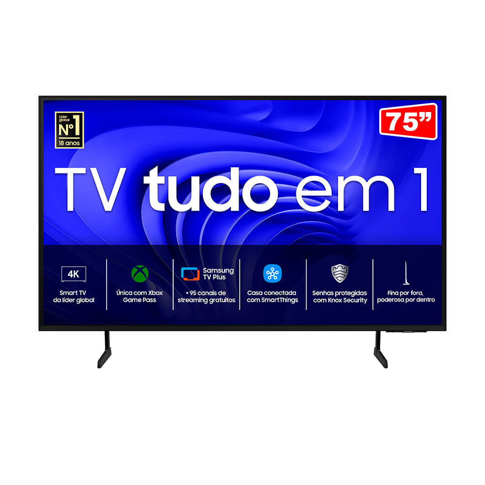 Samsung Smart TV 75" Crystal UHD 4K 75DU7700, Gaming Hub, Alexa built in